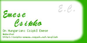 emese csipko business card
